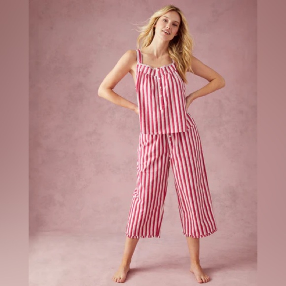 Printfresh - Seeing Stripes, Saltwater Taffy, Cropped Pajama Set (M)